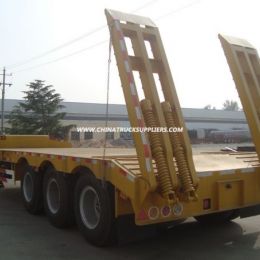 3-5 Axles 50-80tons Extendable Low Bed Semi Truck Trailer