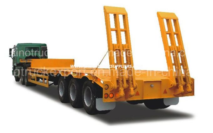 3 Axle 40t 50ton/60ton/70ton Low Bed Semi Trailer for Transportation 