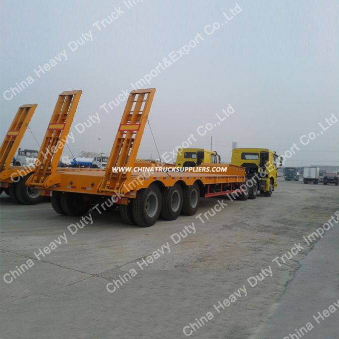 Low Bed Semi Trailer 3 Alex for HOWO Tractor Truck 