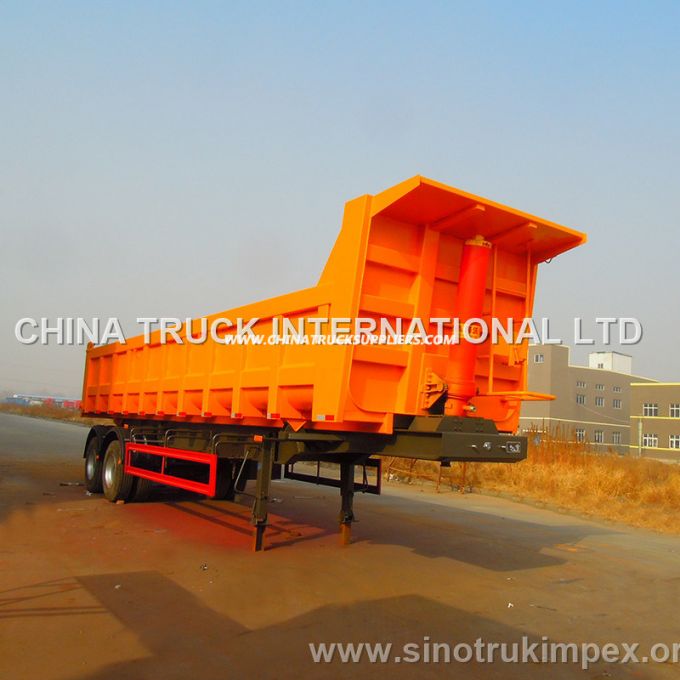Fuwa 2 Axles 40 Tons Semi Hydraulic Dump Trailer/Tipper Trailer/Truck Trailer 