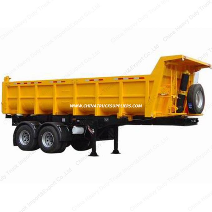 Sinotruk 50t Gooseneck Self Dump Semi Trailer/Tipper Truck Trailer 