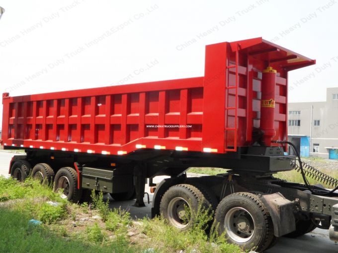 80ton 100ton 3 Axles Dump Tipper Semi Trailer Truck Trailer 