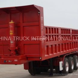 Sino Heavy Truck Trailer 70ton Tipping Semi Dump Truck Trailer 3 Axel Tipper Semi Trailer