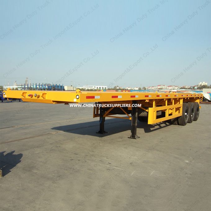 Tri-Axle 60ton 40FT Flatbed Semi Trailer for Sale 