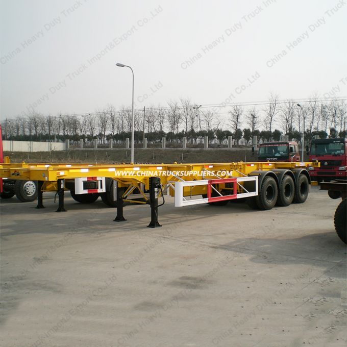 3axle 40 Feet Skeleton Semi Trailer Container Semi Trailer 