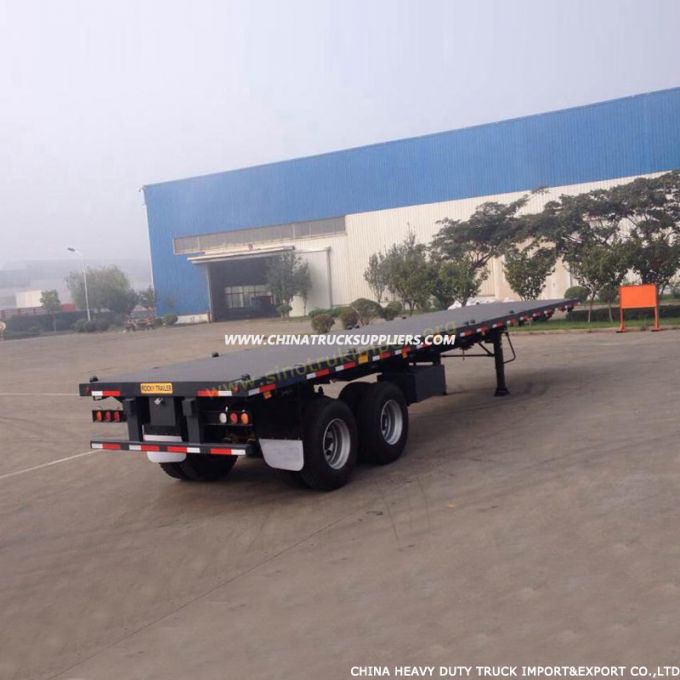 Light Dead Weight 20 Feet Container Flat Bed Semi Trailer 