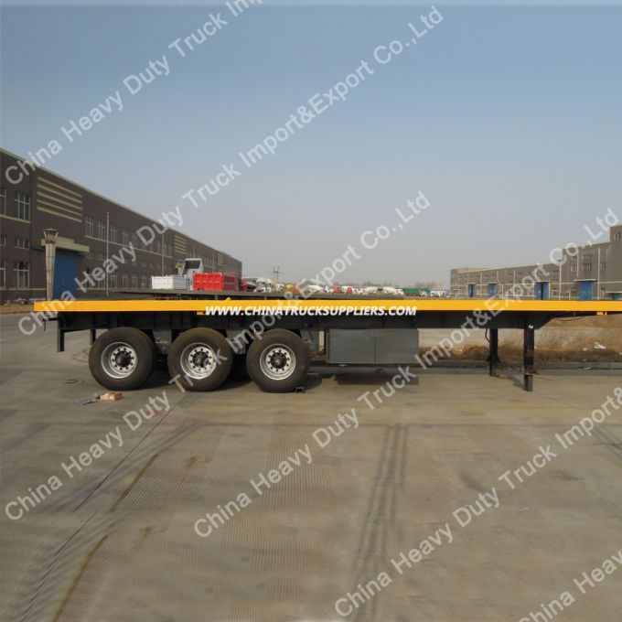 Air Suspension Trailer Manufacturers Sell 40 Feet Flatbed Container Semi Trailer 