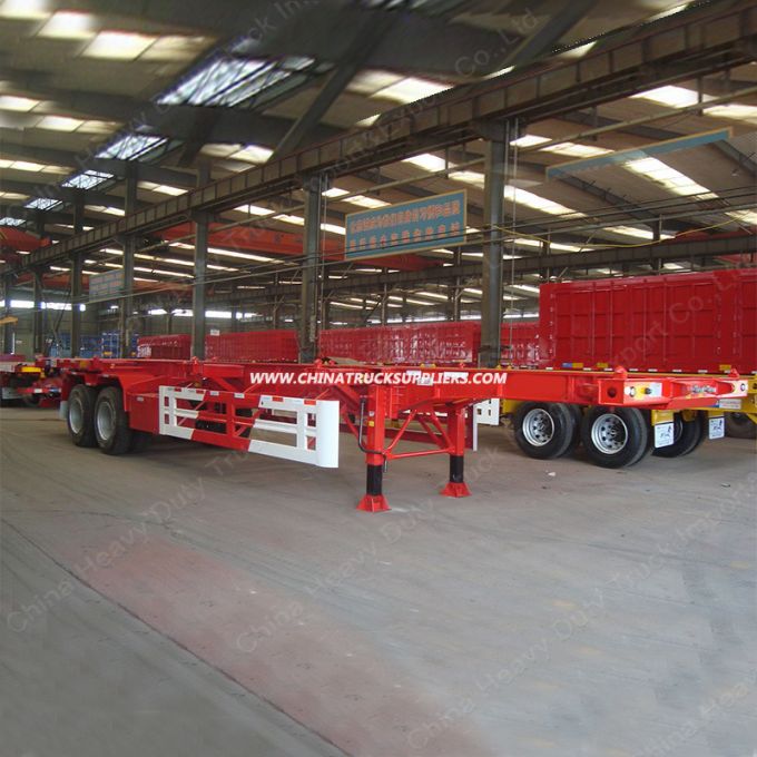 2 Axles 40feet Skeleton Semitrailer for Container Transporting 