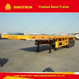 3 Axle 40 Feet Flatbed Container Semi Truck Trailer with Air Suspension