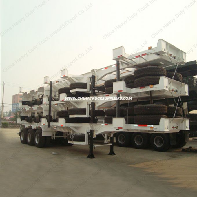 3 Axle Skeleton Container Chassis or Container Semi Trailer 