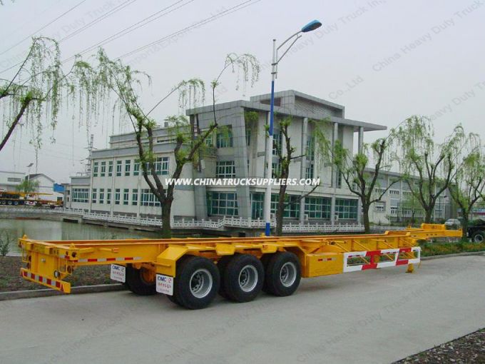 3 Axles 40 FT 45 FT Container Skeleton Semi Trailer for Sale 