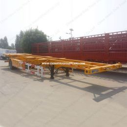 2axle 3axles 20feet 30feet 30ton Full Connection Type Truck Tractor Drawbar Towing Skeleton Trailer