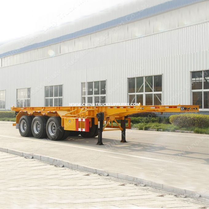 3-Axles ISO 40FT Drawbar Skeleton Full Trailer 