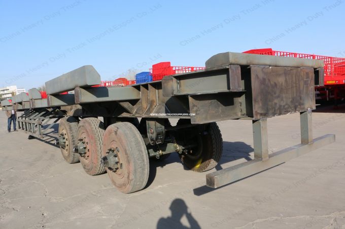 20/40 Feet 2 Axles Skeletal Semi Trailer Skeleton Container Carrier 