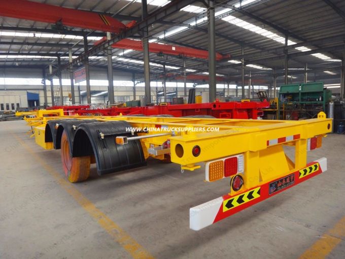 3 Axles 40FT Container Skeleton Semitrailer for Exporting 