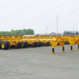 Factory 40FT 20FT Container Skeleton Flatbed Semi Trailer