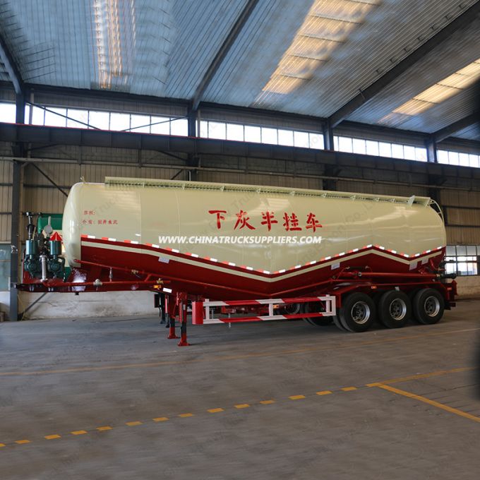 50cbm Bulk Cement Cargo Tanker Trailer Low Density Bulk Cement Powder Material Transport Tank Semi T 