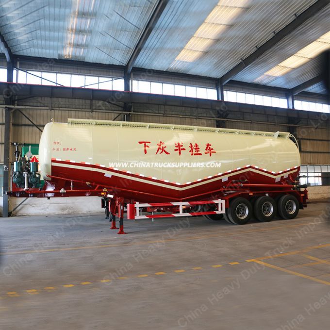 5mm Thickness Tanker Body 3 Axles Bulk Cement Semi Trailer 