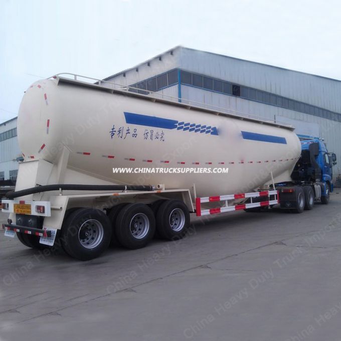 Quest Tri-Axle 60cbm 45cbm 60 Ton 70 Ton Powder Tanker Dry Silo Bulk Cement Bulker Tank Semi Trailer 