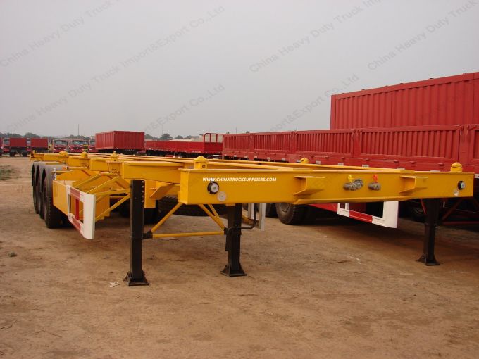 20FT 40FT 45FT 53FT Skeleton Container Transport Semi Trailer Truck 