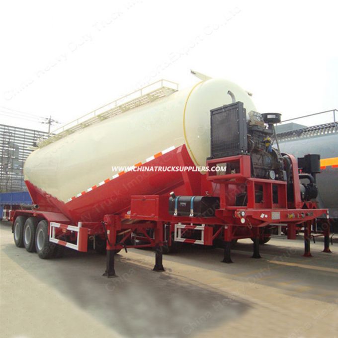 3 Axle 45m3 Bulk Cement Trailer for Uganda 