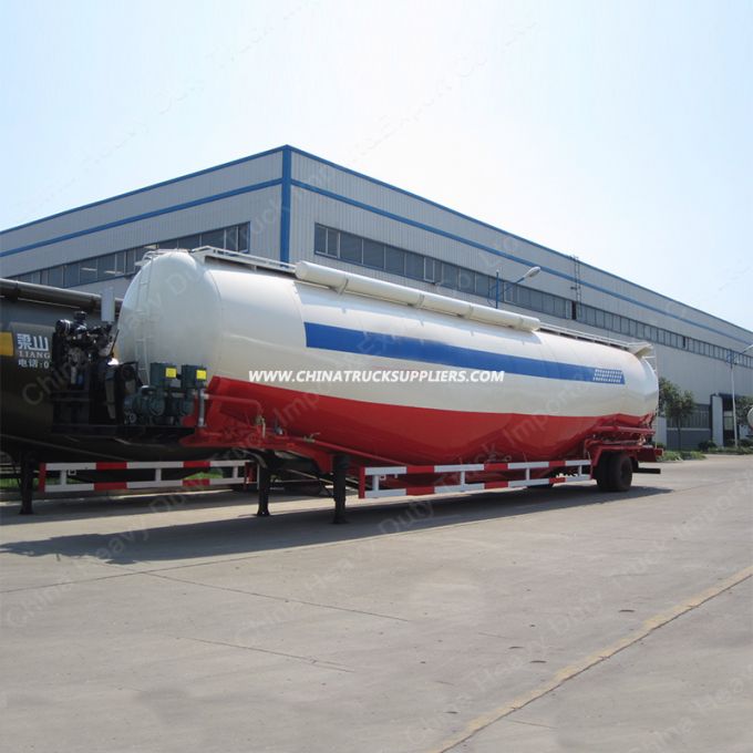 3 Axle 50m3 Bulk Cement Tanker Bulker Tank Semi Trailer with Bohai Air Compressor 