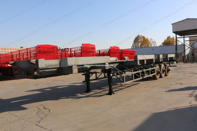 Facotry 3 Axles Tank Skeleton Semi-Trailer Transport of Dangerous Goods 