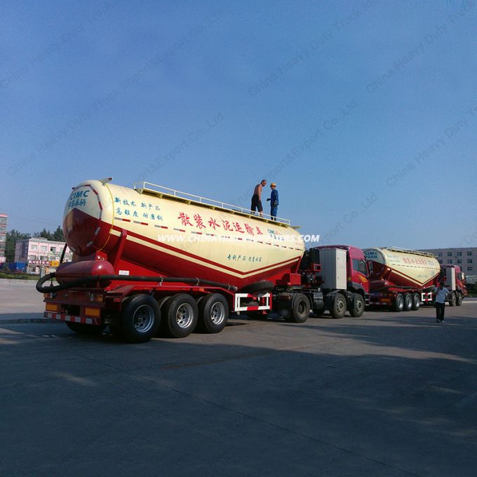 China Manufacturer Widely Used Bulk Cement and Powder Tanker Transport Semi Trailer 