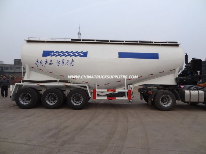 Three Axles 35 Cbm Bulk Cement Carrier Powder Material Semi-Trailer 