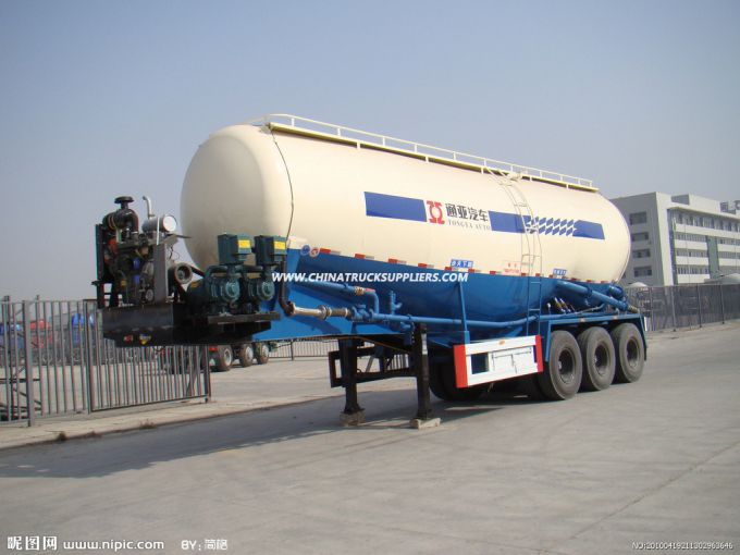 Tri-Axles 55cubic Meters Bulk Cemenrt Powder Material Semi-Trailer 