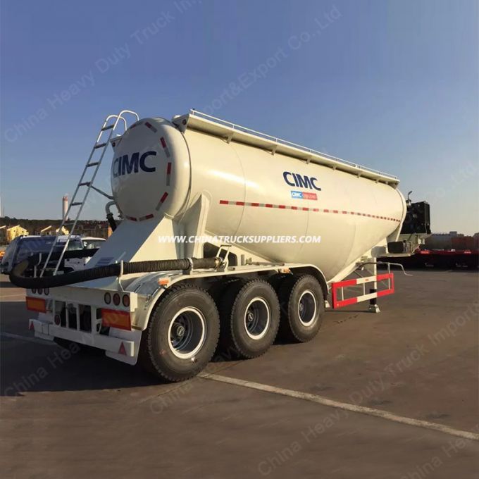 3 Axles Steel 32 Cbm Bulk Cement Tanker Bulk Powder Semi Trailer for Sale 