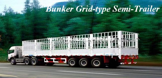 3 Axles Stake Fence Semi Truck Trailer for Cargo Transportation 