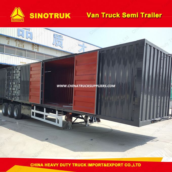 3 Axel 40 Tons Box Trailer/Cargo/Van Truck Semi Trailer 