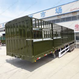 Durable Chinese Tri-Axle 60 Tons Stake Semi Trailer for Sale