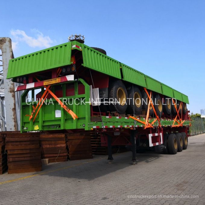 Heavy Truck Trailer 40foot 3 Axle Cargo Utility Container Sidewall Semi Truck Trailer 