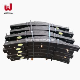 Black Painted 10 Leaf Shackle Spring Suspension Leaf Springs