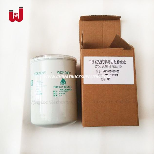 HOWO Truck Euro 4 Diesel Engine Parts Vg1092080009 Fuel Filter 