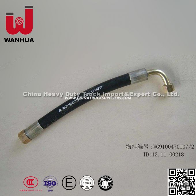 Sinotruk HOWO Truck Parts High Pressure Tube (Wg9100470107) 