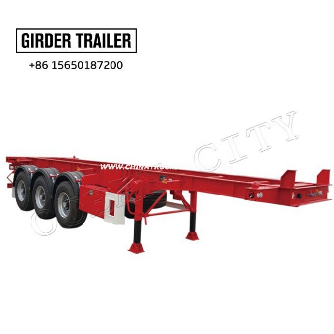 3 axle skeleton semi trailer 