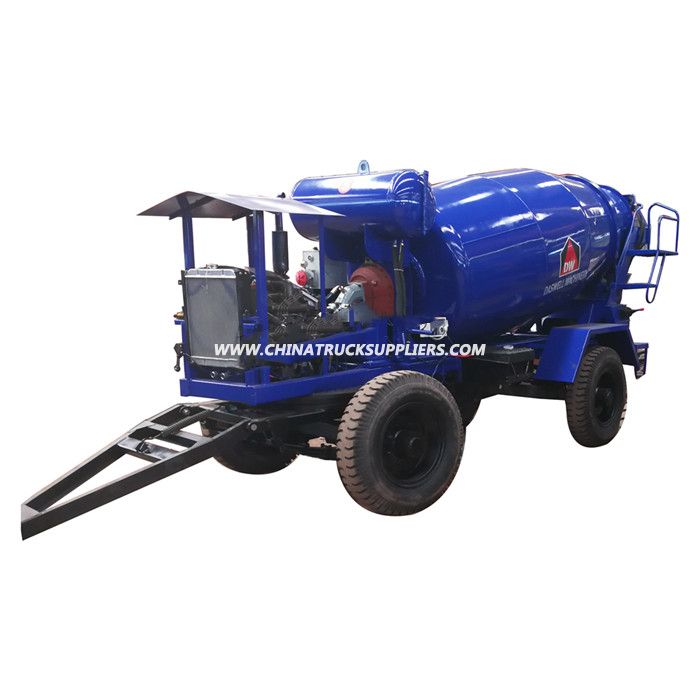 cost performance 4x2 full 4m3 concrete mixer trailer 