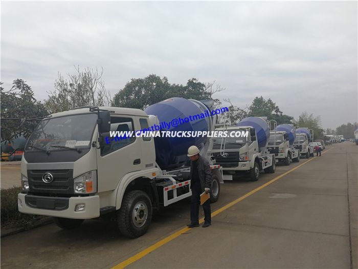 good quality cheap price foton 4 cubic small concrete mixer truck 