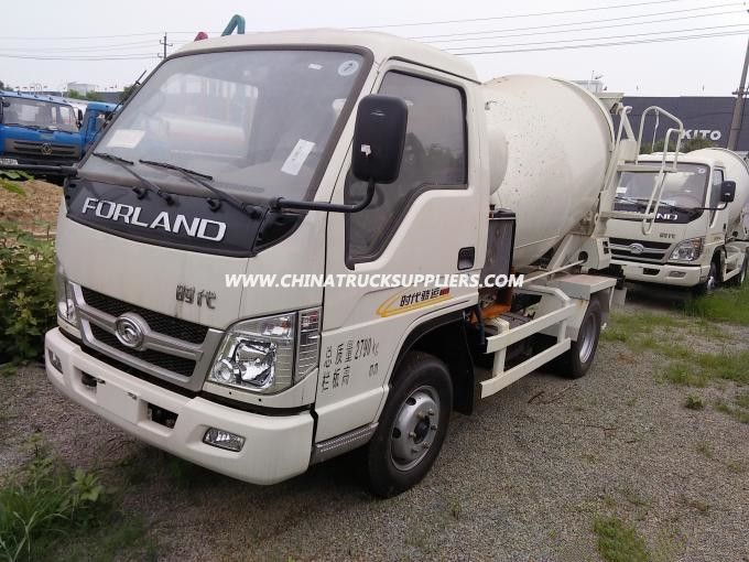Foton 4x2 2 3 cubic meters small concrete mixer truck Images 1