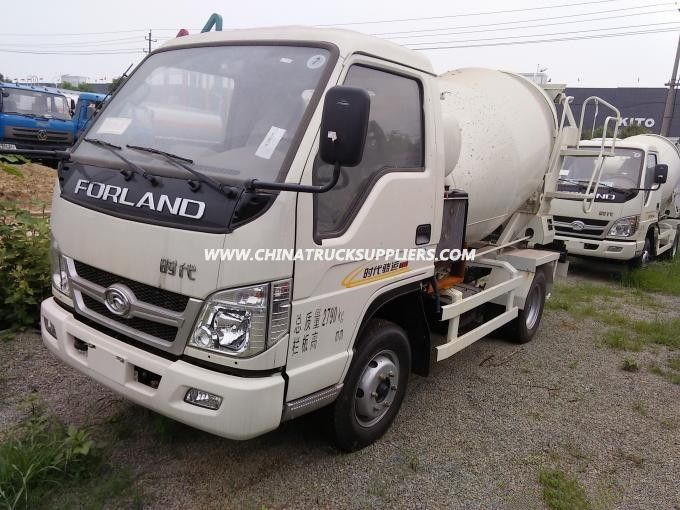 Foton 4x2 2 3 cubic meters small concrete mixer truck 