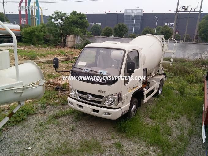 Foton 4x2 2 3 cubic meters small concrete mixer truck 