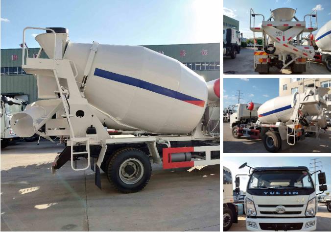 Yuejin 6 cubic beton mixer truck 6m3 4X2 mixer truck 