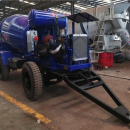 3m3 4m3 5m3 6m3 Trailer Mounted Concrete Mixer Semi Trailer for Sale with Engin