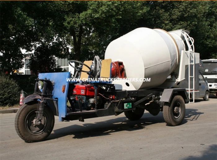 Agricultural Three Wheels Automobile Motorcycle 1.5cbm-2cbm Rural Concrete Mixer Truck 