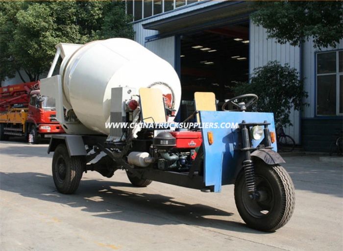 Agricultural Three Wheels Automobile Motorcycle 1.5cbm-2cbm Rural Concrete Mixer Truck 