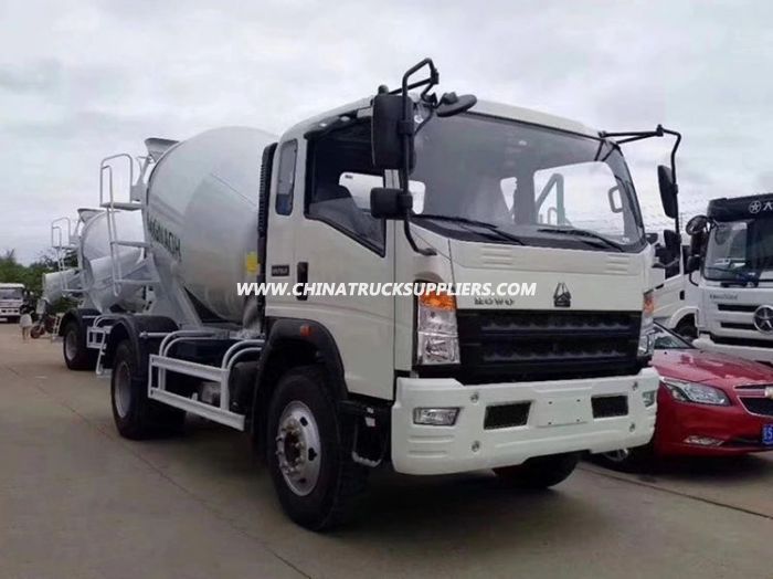 HOWO Euro3 130HP 4cbm Concrete Cement Drum Mixer Truck 