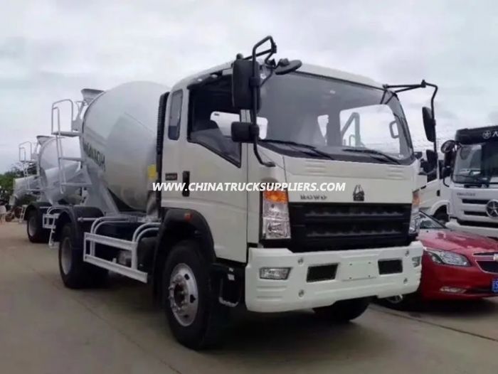 HOWO 4X2 LHD 5M3 130hp concrete mixer truck 